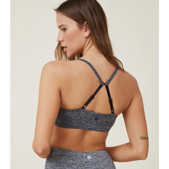 COTTON ON BODY Women's Sports Bra Small Black Grey Workout Yoga Crop NWT - Picture 4 of 10